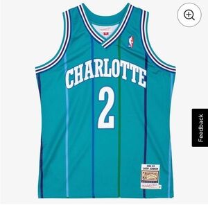Mitchell & Ness Larry Johnson Teal Charlotte Hornets 1992/93 Authentic Jersey